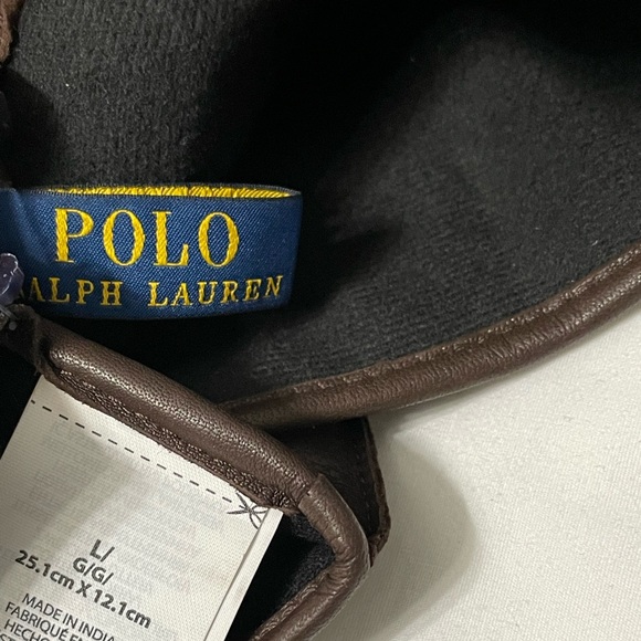 🆕 Polo Ralph Lauren Insulated Sheepskin Touch Screen Gloves. Dark Brown, Large - Picture 12 of 12